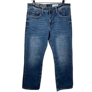 T.K. Axel Pants Denim Jeans Men's 34x32 Blue Slim Boot Cut Stretch Rugged‎ Daily